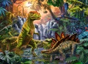 Puzzle 100 piezas XXL -Oasis de Dinosaurios- Ravensburger