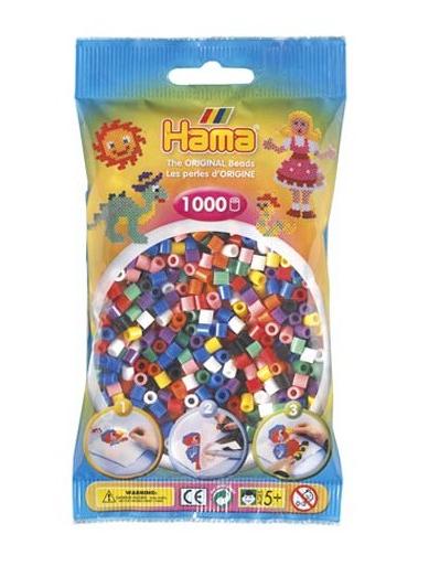 Bolsa 1000 piezas 10 Colores Mix Hama Midi