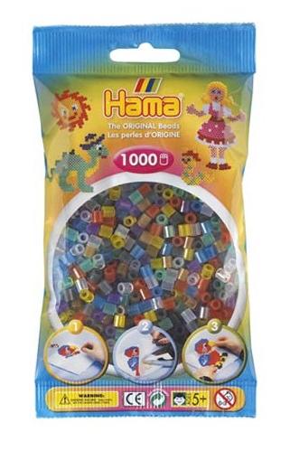 Bolsa 1000 piezas -Surtido Colores Translúcidos Mix 53- Hama Midi