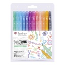 Estuche 12 Rotuladores -Colores Pastel- TwinTone Tombow