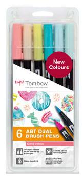 Estuche 6 Rotuladores -Colores Candy- ABT Dual Brush Pen Tombow