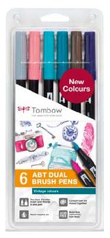 Estuche 6 Rotuladores -Colores Vintage- ABT Dual Brush Pen Tombow