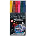 Estuche 6 Rotuladores Pincel Colores Básicos Koi Sakura