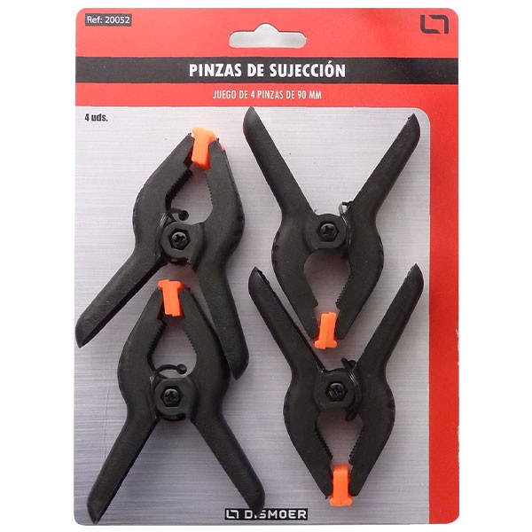 Pinza Sujección Pequeñas 90 mm. (4 pzs.)