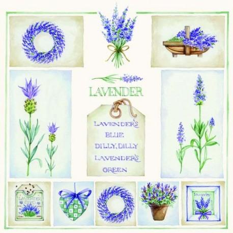 Servilleta 33 x 33 cm. -Lavanda-