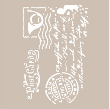 Plantilla Stencil 21 x 30 cm. -Timbre Postal- Cadence