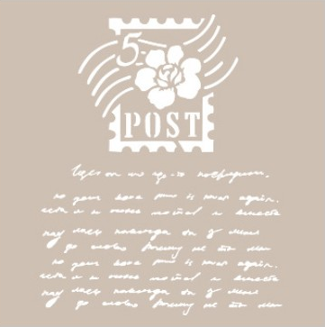 Plantilla Stencil 21 x 30 cm. -Sello Postal- Cadence