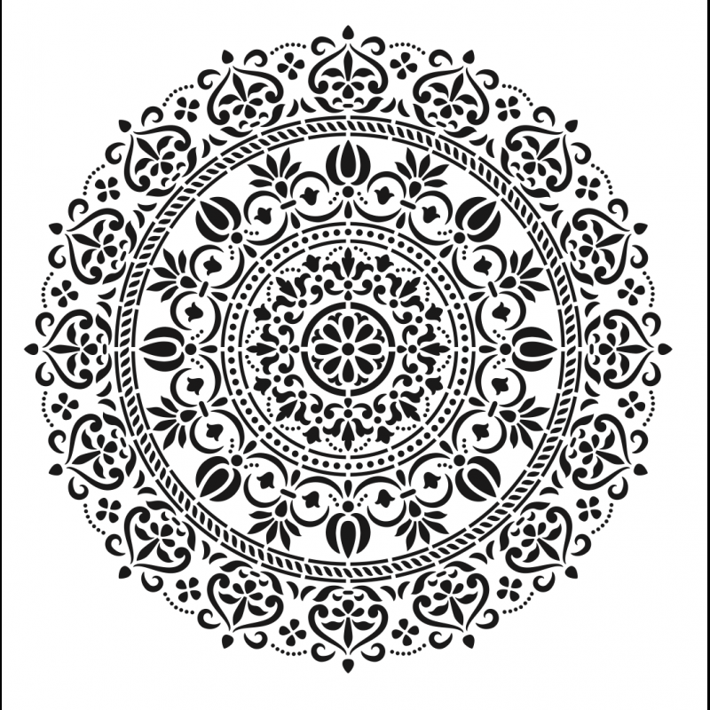 Plantilla Stencil 45 x 45 cm. -Mandala- Cadence