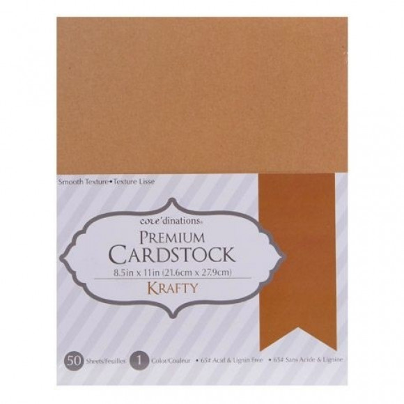 Pack 50 Hojas Papel Kraft Marrón A4 21 x 29,7 mm. 200 gr. Darice