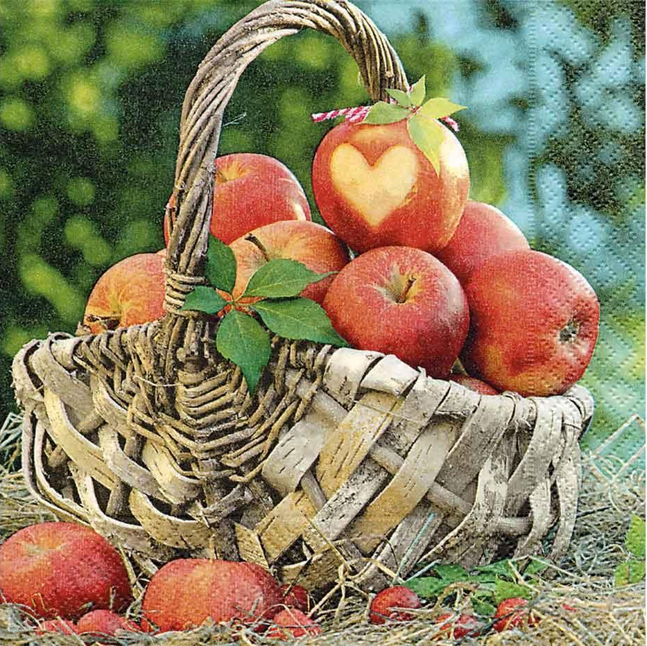 Servilleta 33 x 33 cm. -Apple basket- Paper+Design