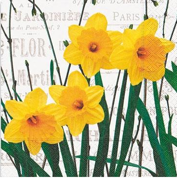 Servilleta 33 x 33 cm. -Yellow Daffodils- Paper+Design