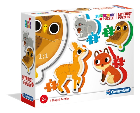 Puzzles Progresivos 3+6+9+12 piezas -Animales del Bosque- Clementoni