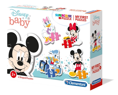 Puzzles Progresivos 3+6+9+12 piezas -Mickey- Clementoni