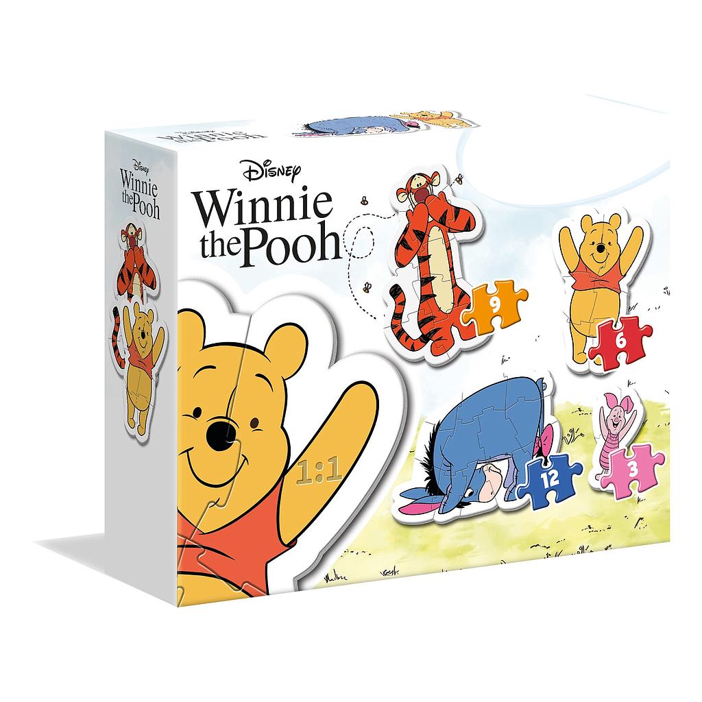 Puzzles Progresivos 3+6+9+12 piezas -Winnie The Pooh- Clementoni