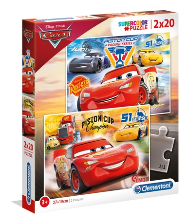 Puzzles 2 x 20 piezas -Cars 3- Clementoni