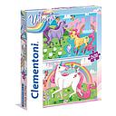 Puzzles 2 x 20 piezas -Unicornios- Clementoni