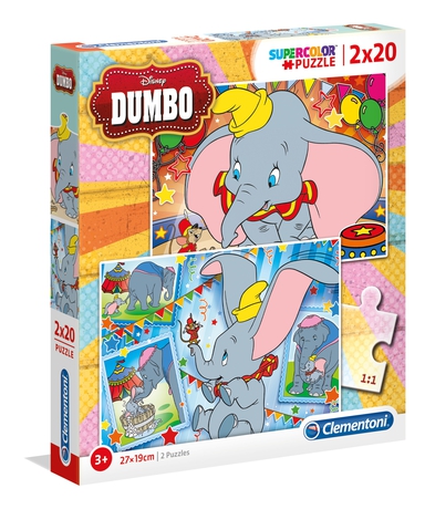 Puzzles 2 x 20 piezas -Dumbo- Clementoni