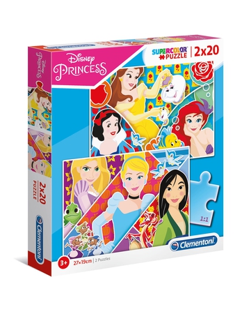 Puzzles 2 x 20 piezas -Princesas- Clementoni