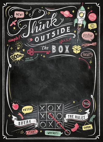 Puzzle 1000 piezas -Black Board: Think Outside the Box- Clementoni