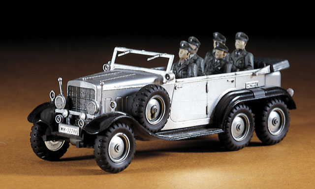 Vehículo Militar 1:72 -Mercedes Benz G4/W31- Hasegawa