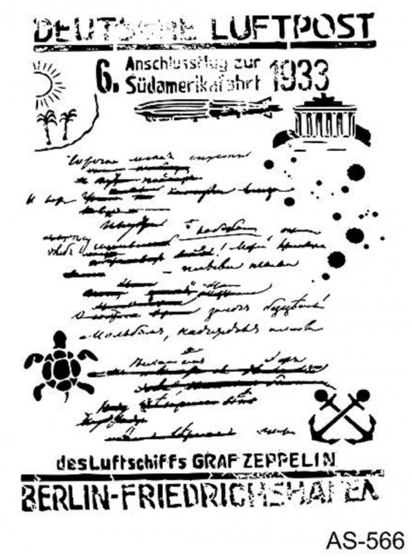 Plantilla Stencil 21 x 30 cm. -Zeppelin- Cadence
