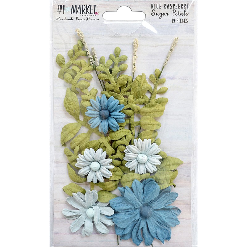 Flores Papel -Blue Raspberry 49 & Market- (19 pzs.) Little Birdie