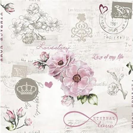 Servilleta 33 x 33 cm. -Eternal Love-