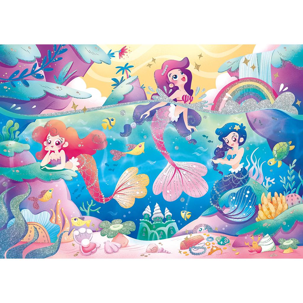 Puzzle 104 piezas Glitter -Sirenas- Clementoni