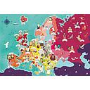 Puzzle 250 piezas -Mapa Europa: Gentes- Clementoni