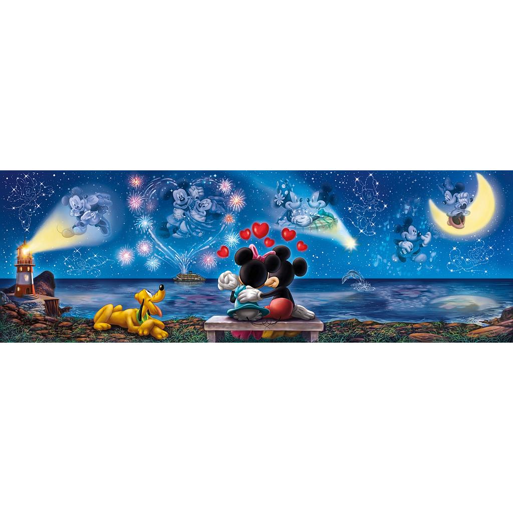 Puzzle 1000 piezas -Panorama: Mickey y Minnie- Clementoni