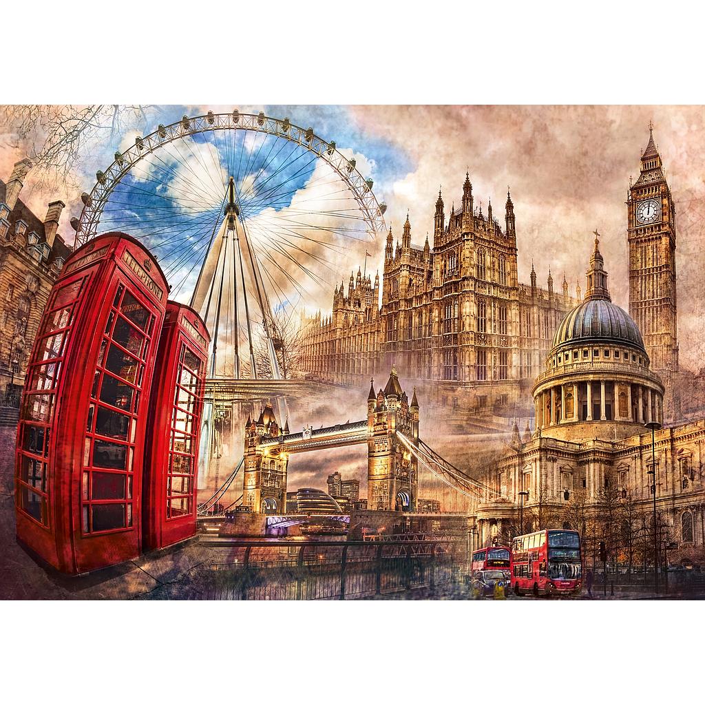 Puzzle 1500 piezas -Londres Vintage- Clementoni