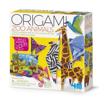 Set Animales de Zoo Origami LittleCraft 4M