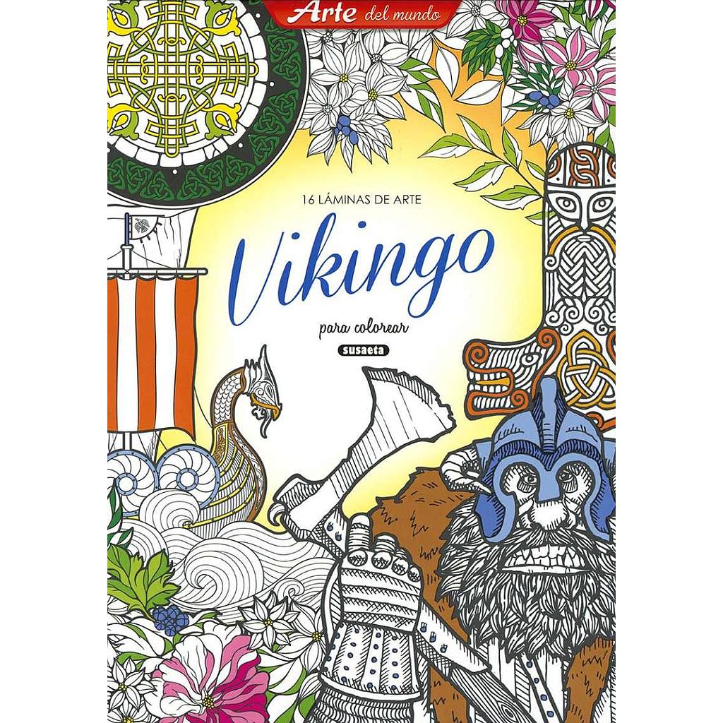 Láminas de Arte Vikingo para Colorear- Susaeta