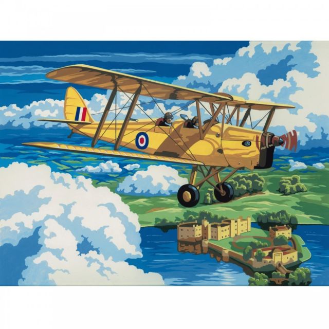 LIQUIDACION Pintar Por Números 32,4 x 40 cm. -Nostalgic Plane- Royal & Langnickel