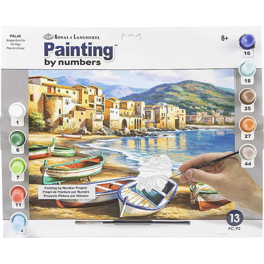 Pintar Por Números 32,4 x 40 cm. -Spiaggia Della Citta- Royal & Langnickel