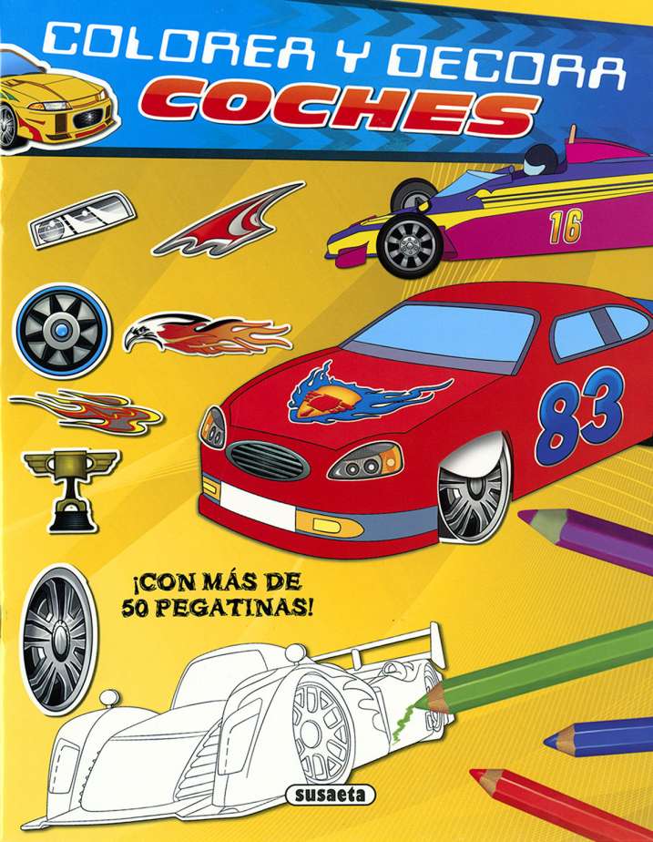 Colorea y Decora: Coches- Susaeta Ediciones