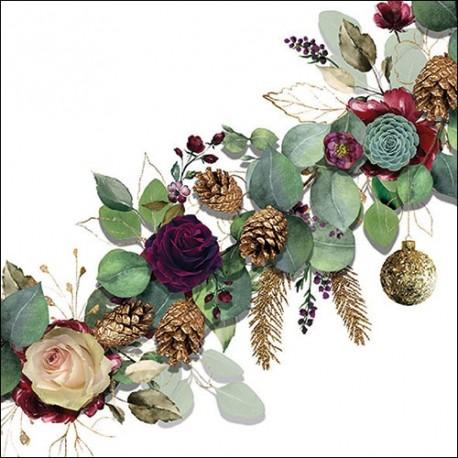 Servilleta 33 x 33 cm. -Eucalyptus White-