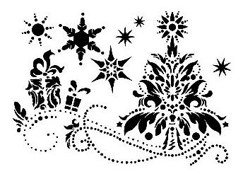 Plantilla Stencil 21 x 30 cm. -Navidad- Cadence