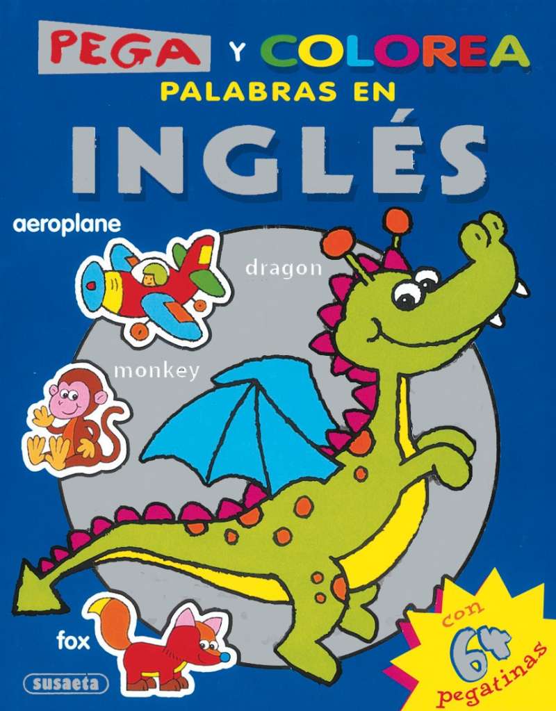 Super Pega y Colorea Palabras en Inglés - Susaeta