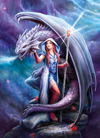 Puzzle 1000 piezas -Winter Guardians, Anne Stokes- Clementoni