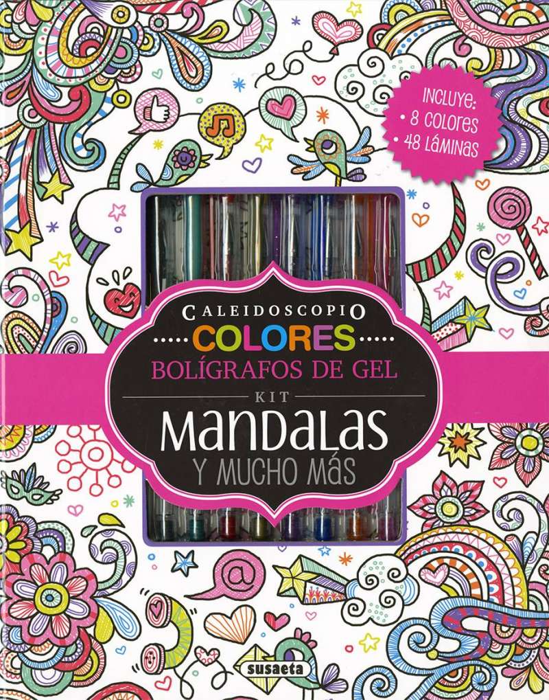 Colorear con Rotuladores de Gel -Mandalas- (Con 6 Rotuladores) Susaeta