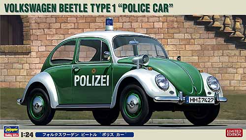 Coche 1/24 -Volkswagen Beetle Type 1 Police Car- Hasegawa