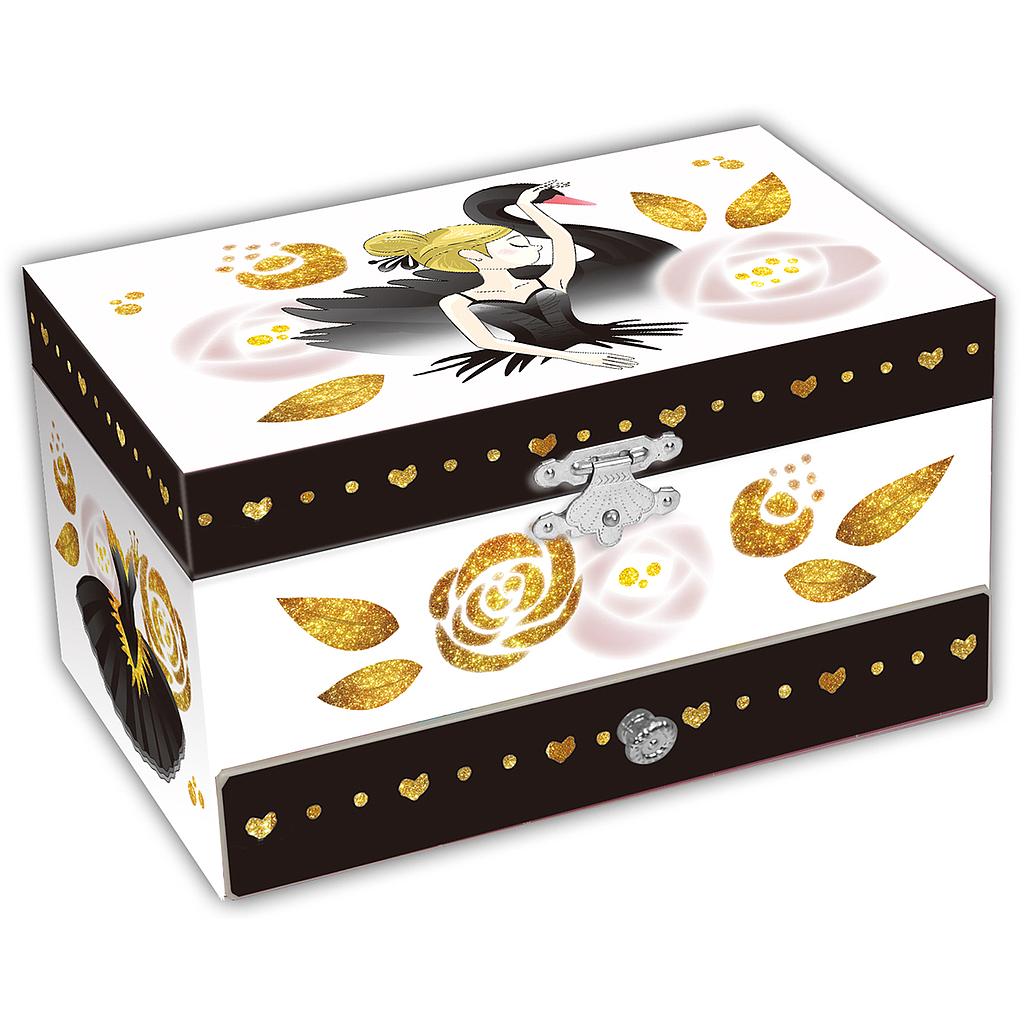 Caja Joyero Musical -Cisne Negro-