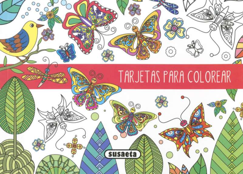 Tarjetas para Colorear: Mariposas - Susaeta