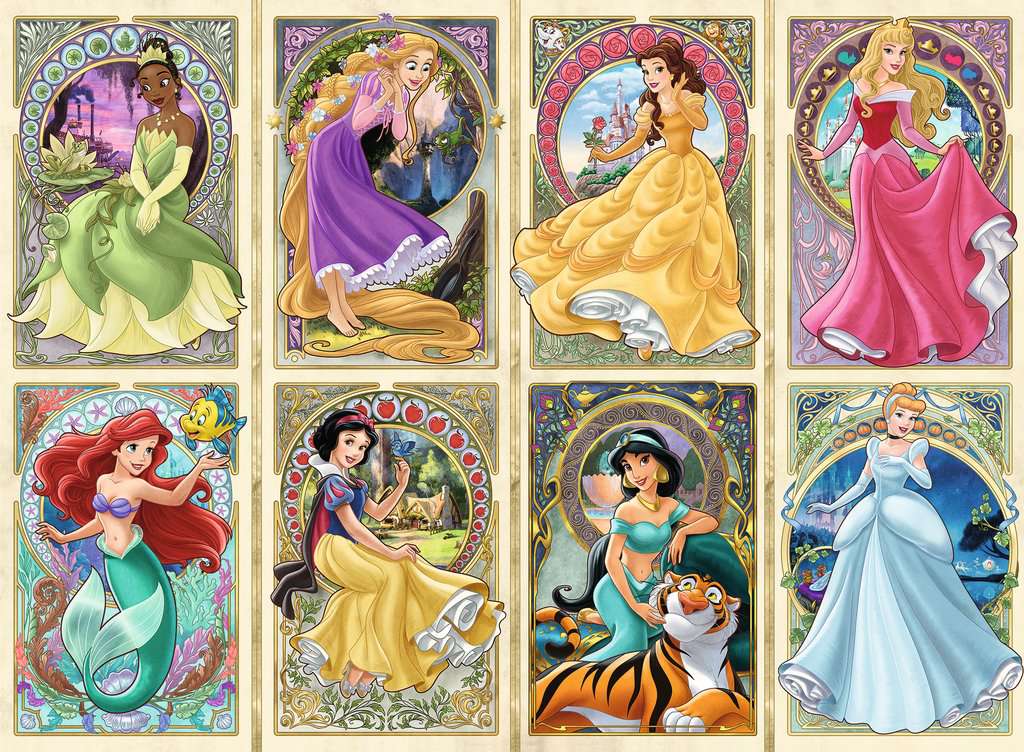 Puzzle 1000 piezas -Princesas Art Nouveau- Ravensburger