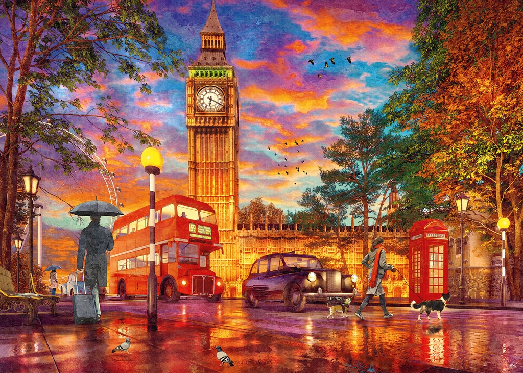 Puzzle 1000 piezas -Plaza del Parlamento, Londres- Ravensburger