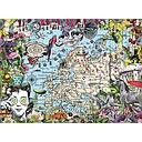 Puzzle 500 piezas -Mapa Europa: Circo Peculiar- Ravensburger