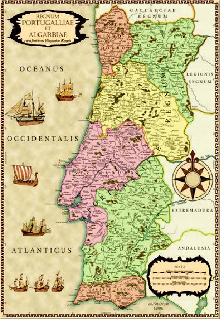Puzzle 500 piezas -Mapa Histórico de Portugal- Educa
