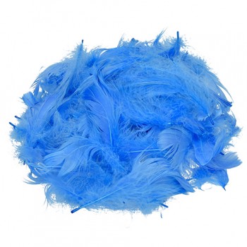 Plumas 8-10 cm. Azul Claro (10 gr. 110 uds. aprox.)