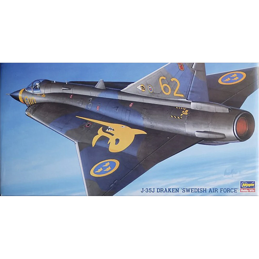 Avión 1/72 -J‐35J Draken (Swedish Air Force)- Hasegawa